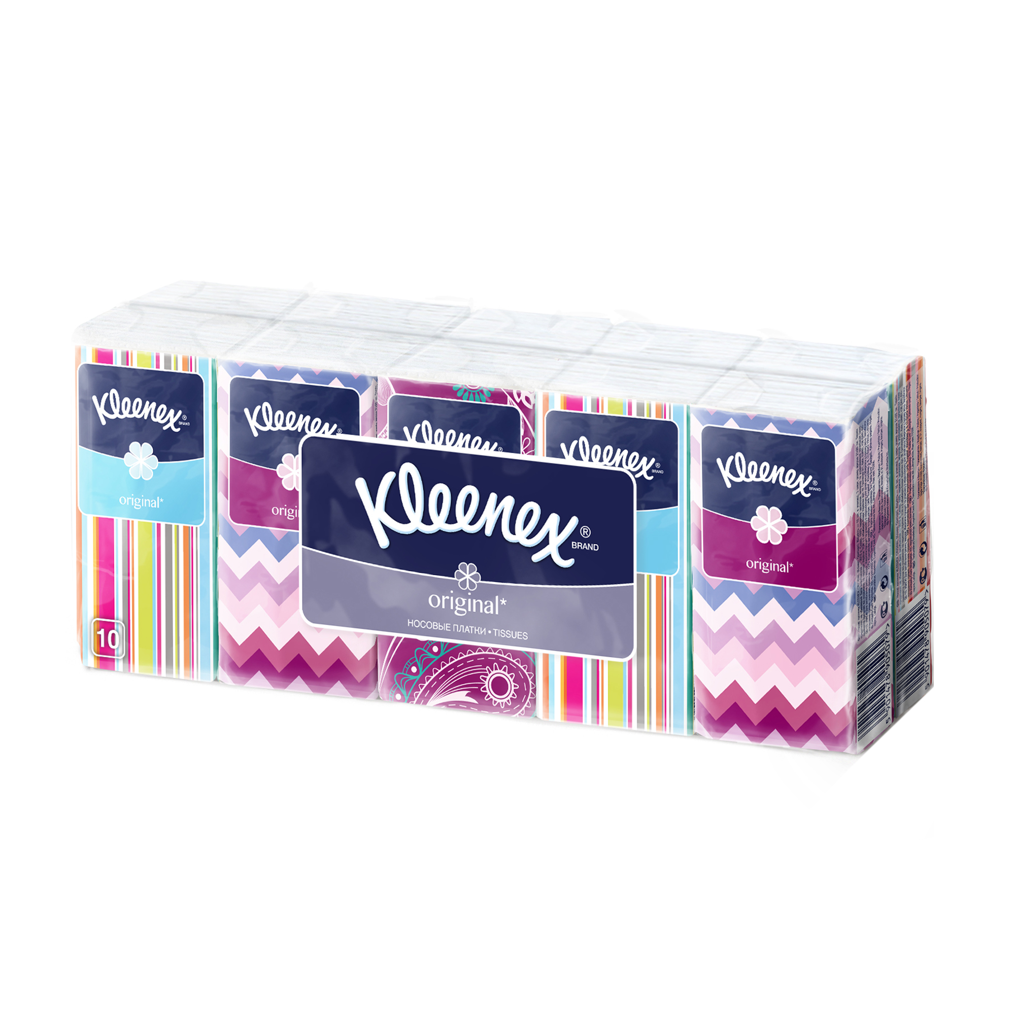 Паперові носові хустинки Kleenex Original 2-шарові, 10*10 шт