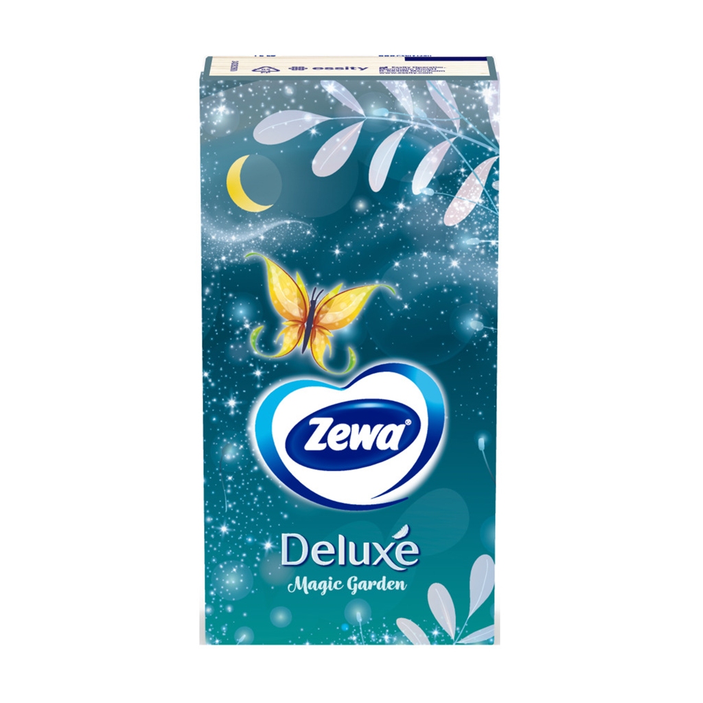 Паперові носові хустинки Zewa Deluxe 3-шарові, 10 шт